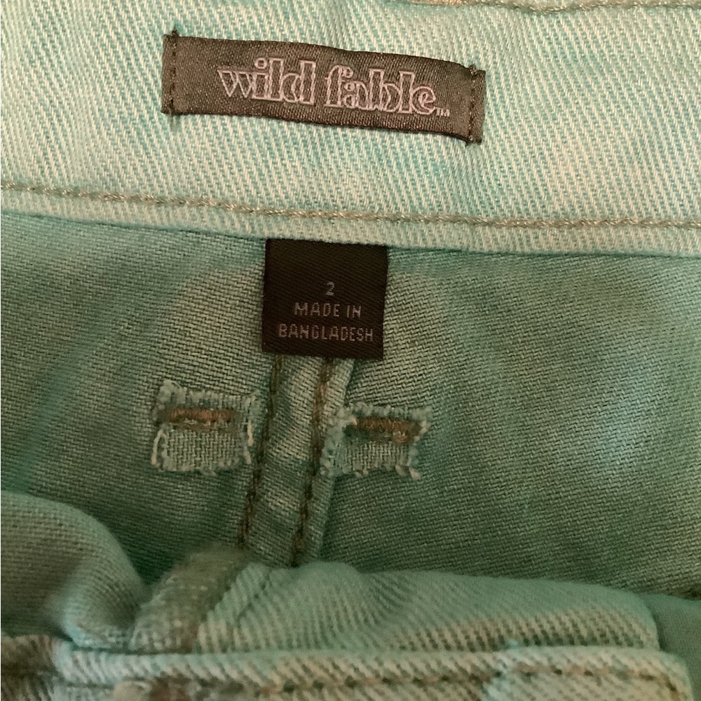 Wild fable NWT highest rise cheeky shorts size 2/26 light distressed 100% cotton - Picture 3 of 9